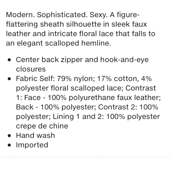 Bcbgmaxazria Off shoulder lace dress NWT - Picture 7 of 7